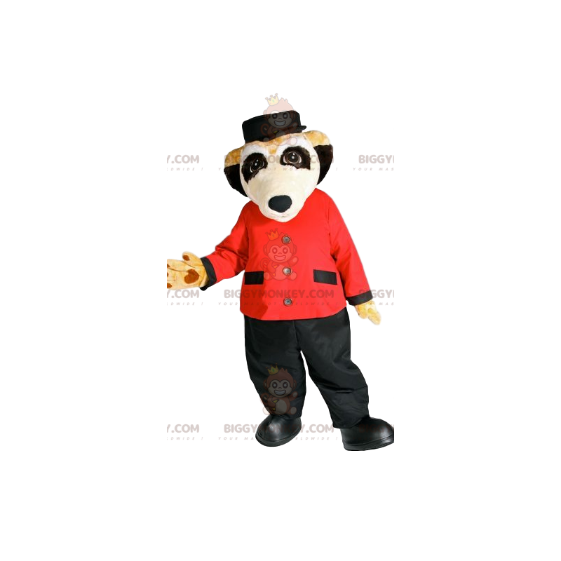 BIGGYMONKEY™ maskottiasu, mustavalkoinen koira sulhasasussa - BIGGYMONKEY™ maskottiasu, mustavalkoinen koira sulhasasussa -