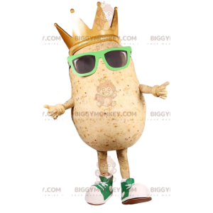 Kartoffel-BIGGYMONKEY™-Maskottchen-Kostüm mit Sonnenbrille -