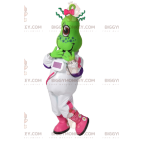 Traje de mascote BIGGYMONKEY™ de ciclope feminino. Traje de