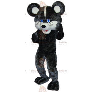Witte en grijze muis BIGGYMONKEY™ mascottekostuum. muis kostuum