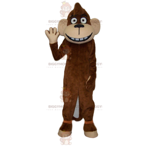 Funny Brown Monkey BIGGYMONKEY™ Mascot Costume. monkey costume