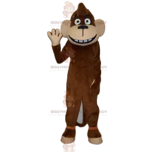 Αστεία στολή μασκότ BIGGYMONKEY™ Brown Monkey. στολή μαϊμού -