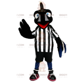 Fato de mascote BIGGYMONKEY™ de pássaro preto com Cortar L (175-180CM)