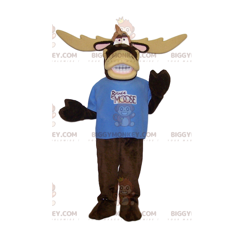 Costume de mascotte BIGGYMONKEY™ de caribou très comique avec Costume de mascotte BIGGYMONKEY™ de caribou très comique avec