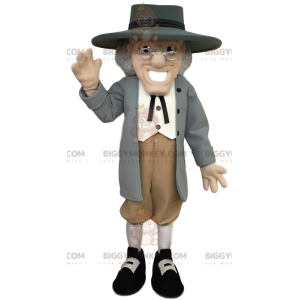 Disfraz de mascota BIGGYMONKEY™ Hombre mayor elegante con