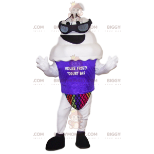 Costume de mascotte BIGGYMONKEY™ de yogourt glacé. Costume de