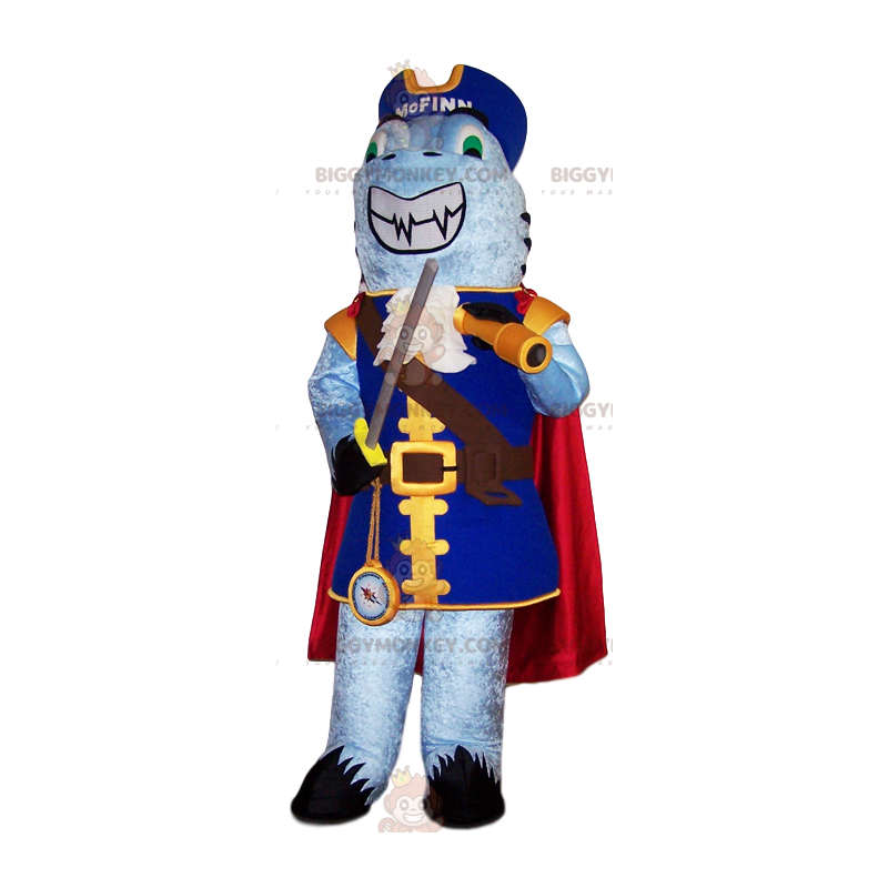 Kostium maskotki BIGGYMONKEY™ z rekina w stroju pirata. kostium Kostium maskotki BIGGYMONKEY™ z rekina w stroju pirata. kostium