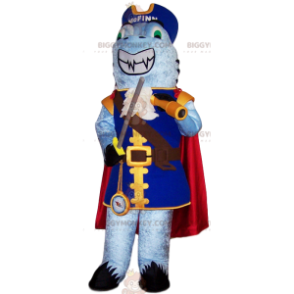 Disfraz de mascota BIGGYMONKEY™ de tiburón con traje de pirata. disfraz de tiburon - Mascotas de pescado - BiggyMonkey.com