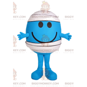 BIGGYMONKEY™ Little Round Blue Man Mascot Costume With Bandage