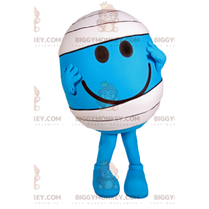 BIGGYMONKEY™ Disfraz de mascota Little Round Blue Man con
