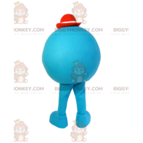 Traje de mascote BIGGYMONKEY™ homenzinho redondo azul com