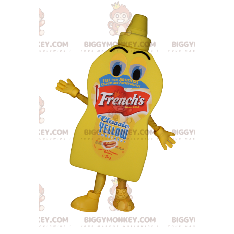 Sinappipurkki BIGGYMONKEY™ maskottiasu. Sinappiruukku-asu - Sinappipurkki BIGGYMONKEY™ maskottiasu. Sinappiruukku-asu -