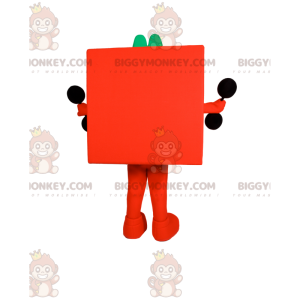 Orange Cube Man BIGGYMONKEY™ Maskotdräkt - BiggyMonkey maskot