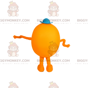 BIGGYMONKEY™ Mascot Costume Round Yellow Man With Long Arms -