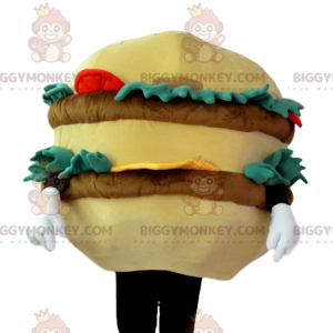 Costume de mascotte BIGGYMONKEY™ de hamburger gourmand avec