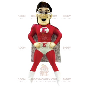 Superheld BIGGYMONKEY™ mascottekostuum in rood en wit. -