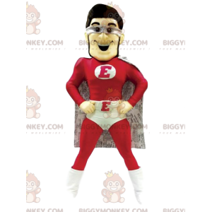 Super hero BIGGYMONKEY™ mascot costume in red and white. –