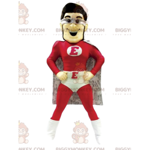 Super hero BIGGYMONKEY™ mascot costume in red and white. -