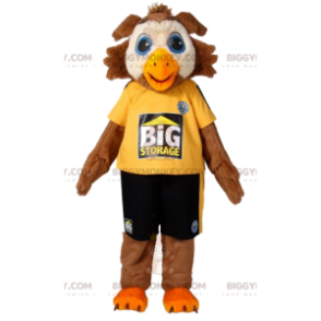 Kostium maskotki Brązowy Orzeł BIGGYMONKEY™ w wersji sportowej. kostium orła - Maskotka ptak - BiggyMonkey.com