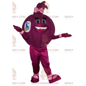 Costume da mascotte BIGGYMONKEY™ Ball Fucsia con fiocco per