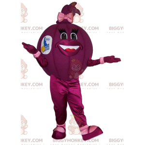 ¡Disfraz de mascota Fuchsia Ball BIGGYMONKEY™ con lazo para el