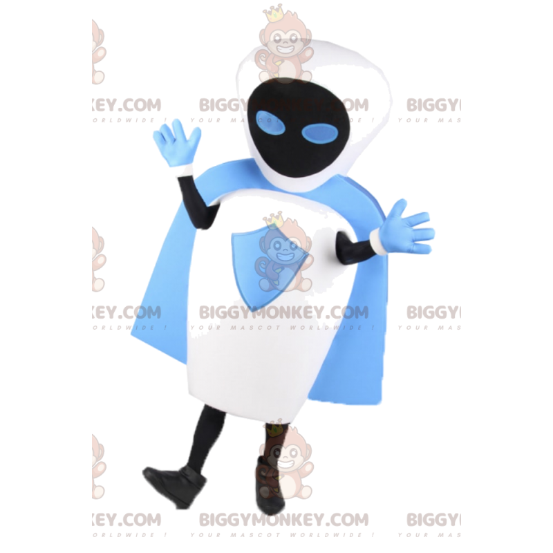 Blå og hvid Alien BIGGYMONKEY™ maskotkostume. fremmed kostume - Blå og hvid Alien BIGGYMONKEY™ maskotkostume. fremmed kostume -