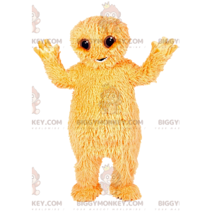 Costume de mascotte BIGGYMONKEY™ de petit monstre jaune à