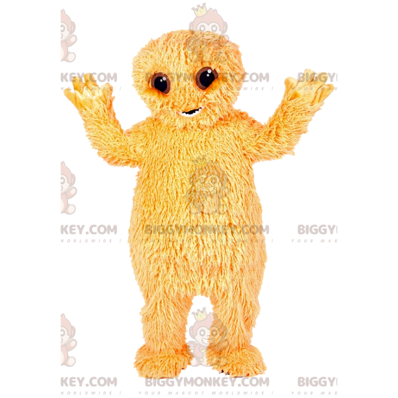 Kostým maskota BIGGYMONKEY™ Little Furry Yellow Monster. – Kostým maskota BIGGYMONKEY™ Little Furry Yellow Monster. –