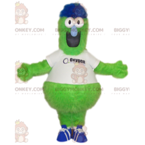 Funny Neon Green Monster BIGGYMONKEY™ Mascot Costume With White