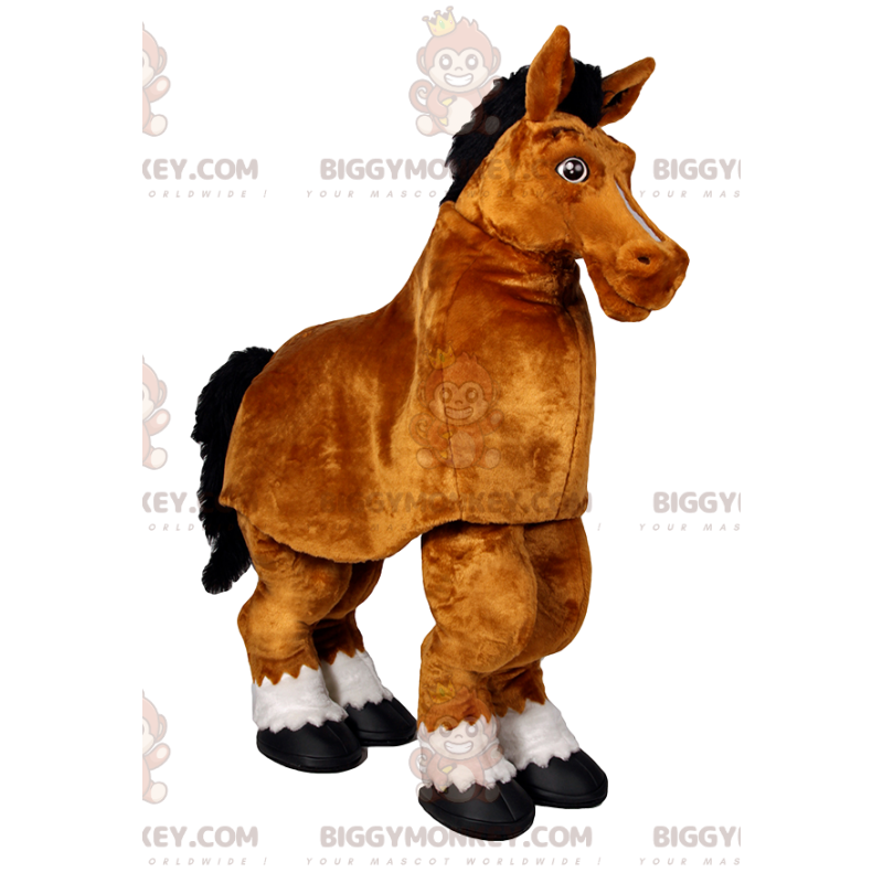 Ruskean hevosen BIGGYMONKEY™ maskottiasu. Ruskea hevosasu - Ruskean hevosen BIGGYMONKEY™ maskottiasu. Ruskea hevosasu -