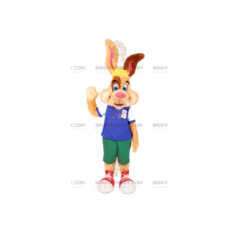 Disfraz de mascota Bunny BIGGYMONKEY™ en ropa deportiva. Disfraz de mascota Bunny BIGGYMONKEY™ en ropa deportiva.
