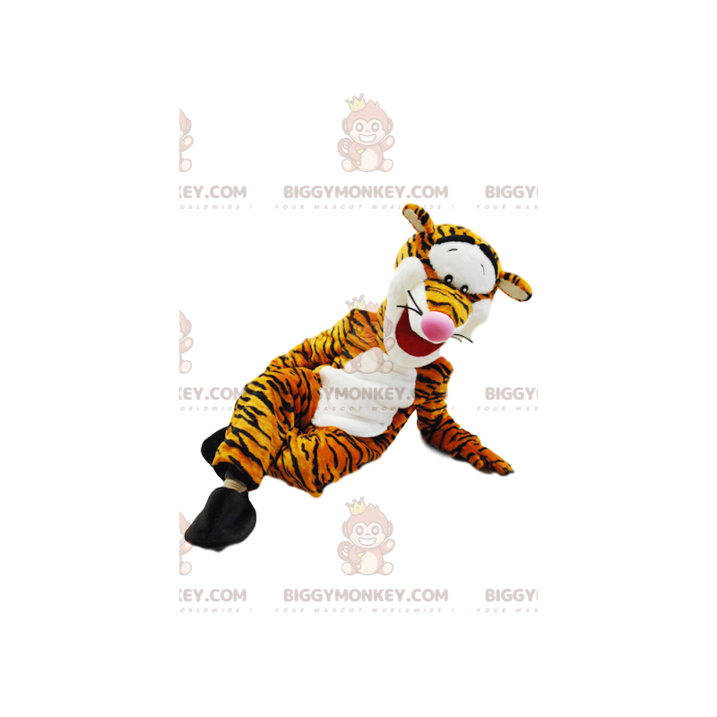 Traje de mascote BIGGYMONKEY™ de Tigrão, o tigre em Winnie the Traje de mascote BIGGYMONKEY™ de Tigrão, o tigre em Winnie the