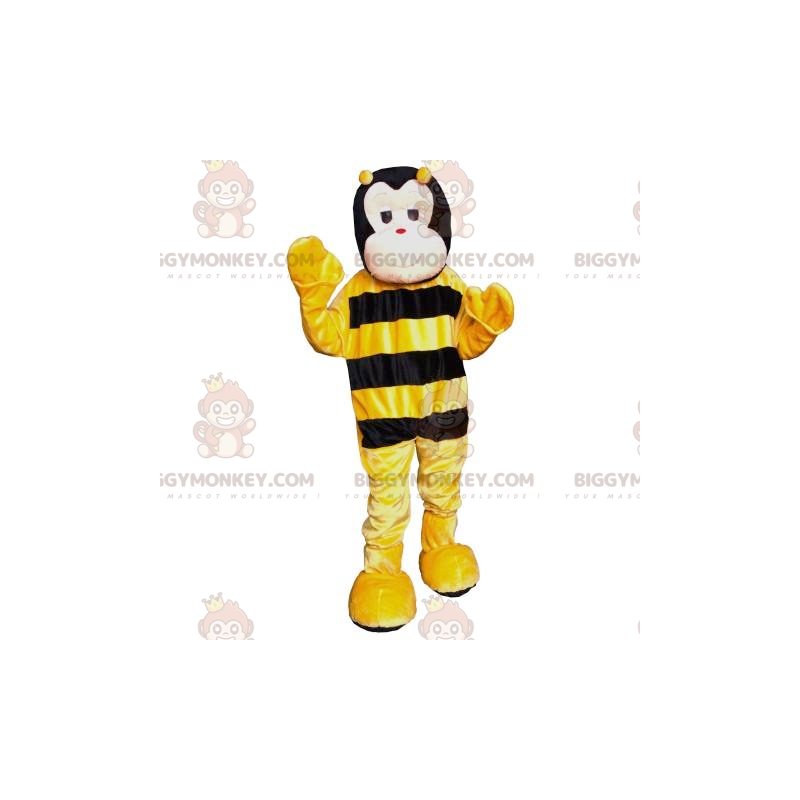 Schattige zwarte en gele bij BIGGYMONKEY™ mascottekostuum - Schattige zwarte en gele bij BIGGYMONKEY™ mascottekostuum -