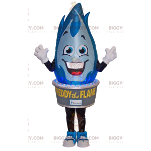 Blue Flame BIGGYMONKEY™ Mascot Costume. flame costume -