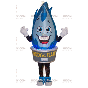 Blue Flame BIGGYMONKEY™ Mascot Costume. flame costume –