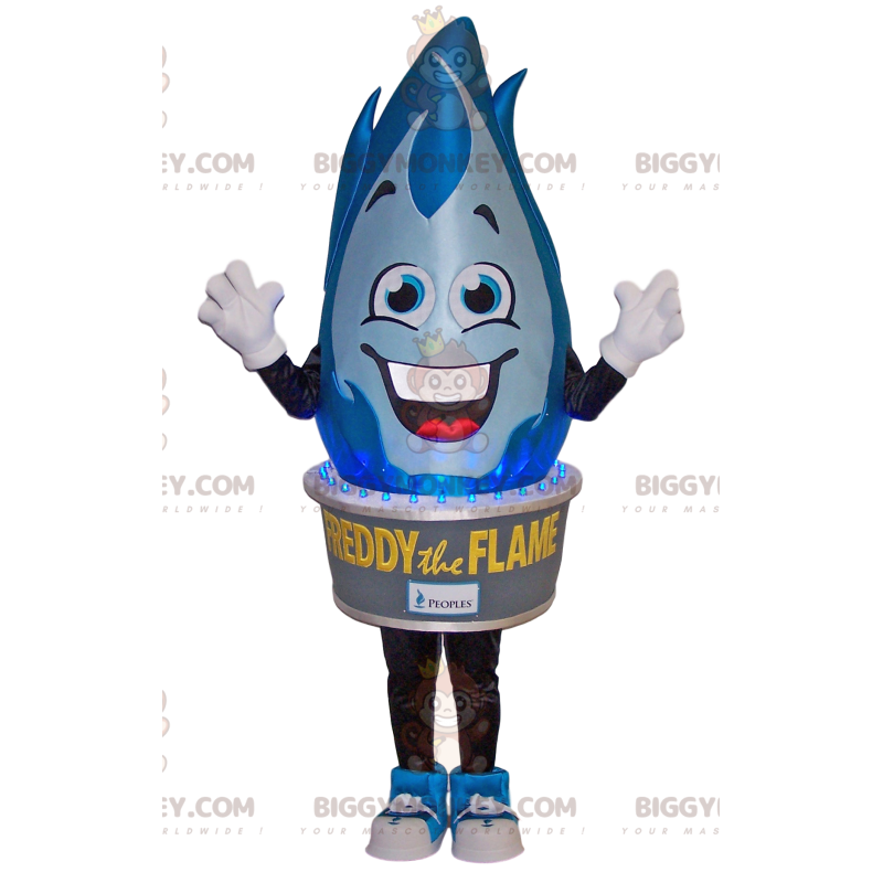 Blue Flame BIGGYMONKEY™ Mascot Costume. flame costume -