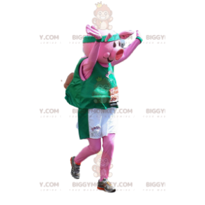 Pig BIGGYMONKEY™ Mascot Costume In Sportswear. pig costume –