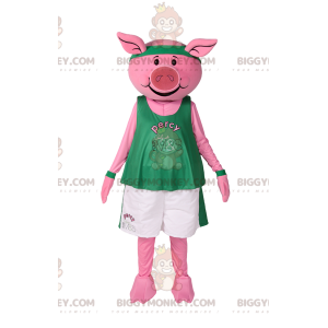  Disfraz de mascota Pig BIGGYMONKEY™ en ropa deportiva. disfraz de cerdo - Mascotas de cerdo - BiggyMonkey.com