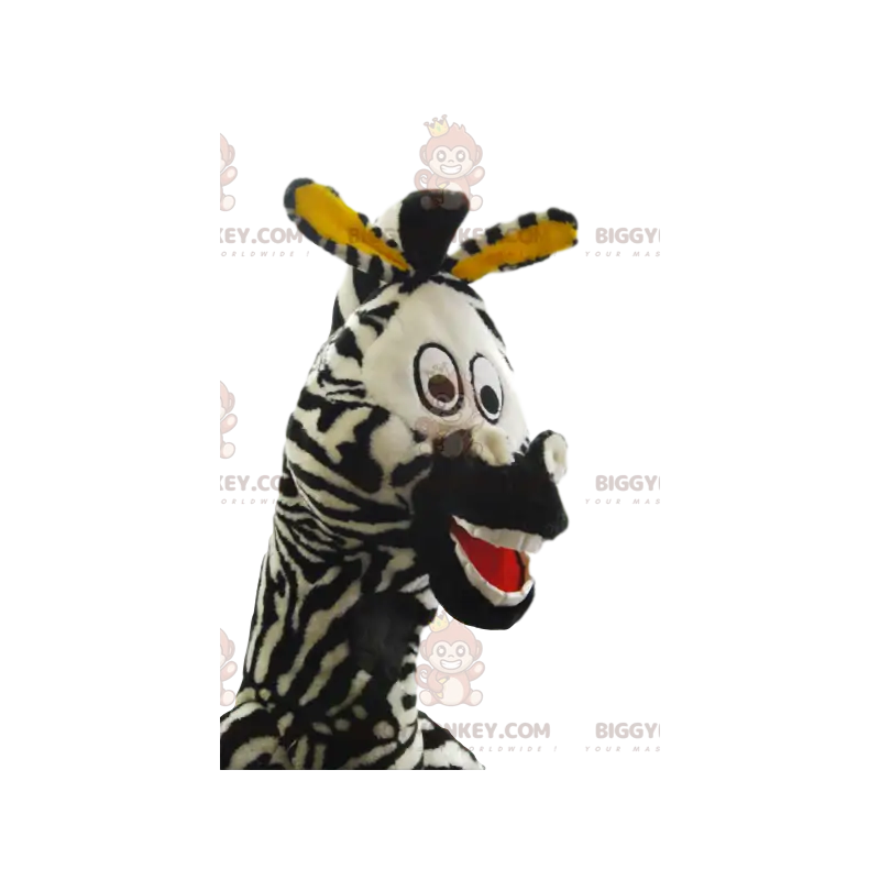 Super rolig zebra BIGGYMONKEY™ maskotdräkt. zebra kostym - Super rolig zebra BIGGYMONKEY™ maskotdräkt. zebra kostym -