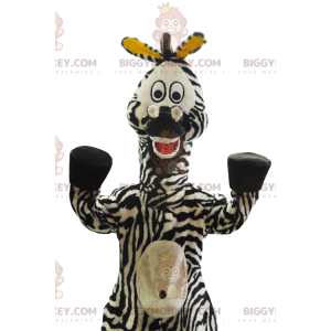Super rolig zebra BIGGYMONKEY™ maskotdräkt. zebra kostym -