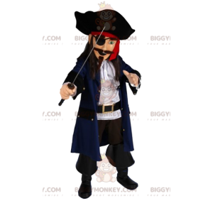 Pirate BIGGYMONKEY™ mascot costume with a magnificent sword.