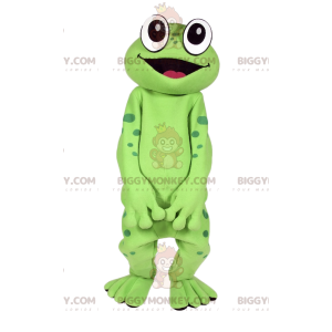 Costume de mascotte BIGGYMONKEY™ de grenouille verte. Costume