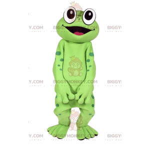 Groene kikker BIGGYMONKEY™ mascottekostuum. kikker kostuum -