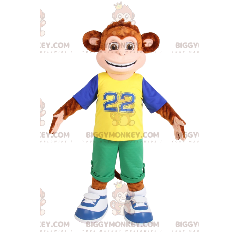Costume da mascotte BIGGYMONKEY™ da scimmia marrone in Costume da mascotte BIGGYMONKEY™ da scimmia marrone in
