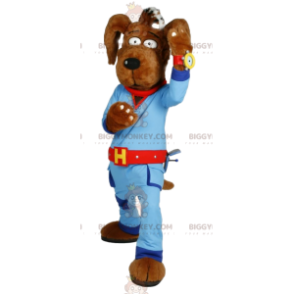 BIGGYMONKEY™ Hundemaskotkostyme i blått arbeidstøy. hundekostyme - Hundemasker - BIGGYMONKEY_012378 - BiggyMonkey.com