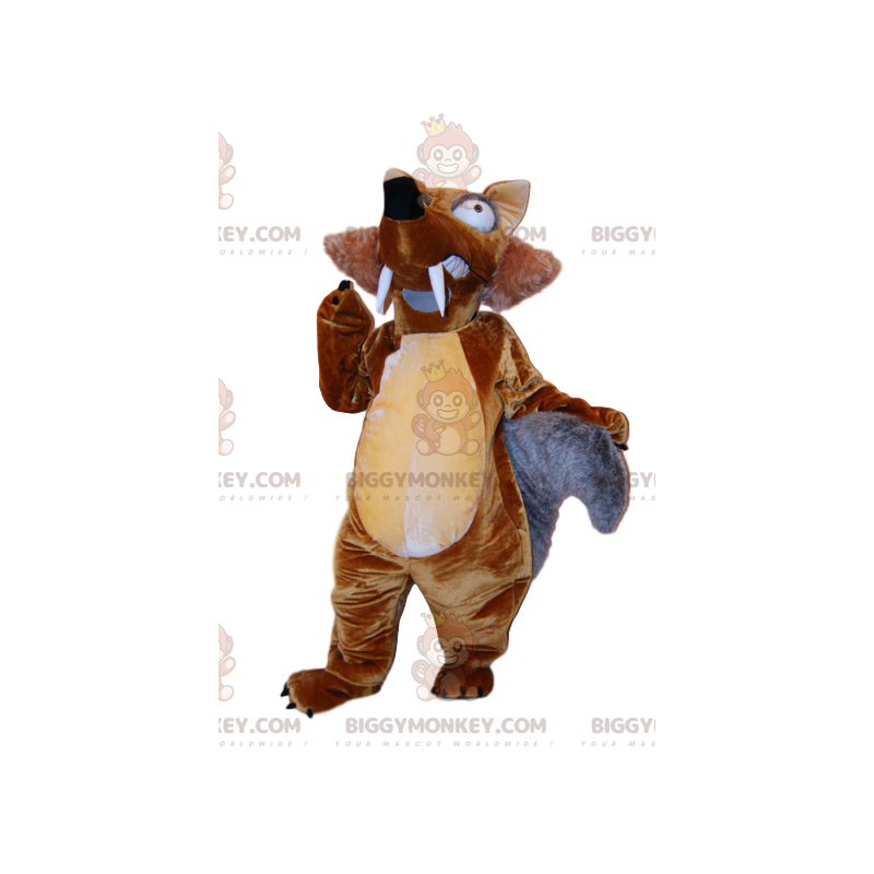 BIGGYMONKEY™ mascottekostuum van Scrat, de beroemde eekhoorn BIGGYMONKEY™ mascottekostuum van Scrat, de beroemde eekhoorn