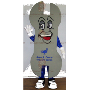 Costume da mascotte BIGGYMONKEY™ con chiave inglese grigia.