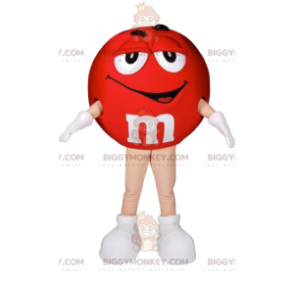 Rotes M&M'S BIGGYMONKEY™ Maskottchenkostüm. Rotes M&M-Kostüm -
