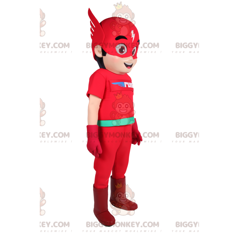 BIGGYMONKEY™ mascot costume of Flash, the super fast hero.