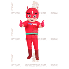 BIGGYMONKEY™ mascot costume of Flash, the super fast hero.